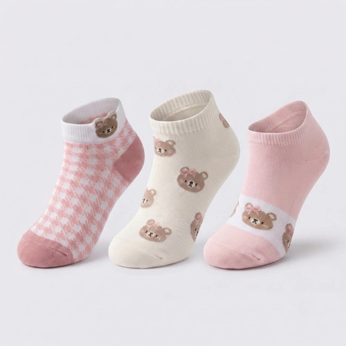 Kit 3 Pares Meia Soquete Infantil Selene